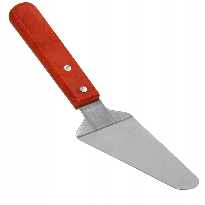 Set 3 accesorii pentru pizza, tava, spatula si taietor, inox cu manere din lemn