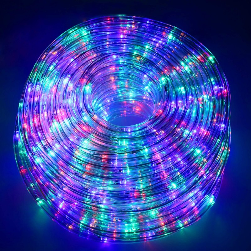 Instalatie tub furtun luminos pentru Craciun, 720 LED-uri, 30m, multicolor