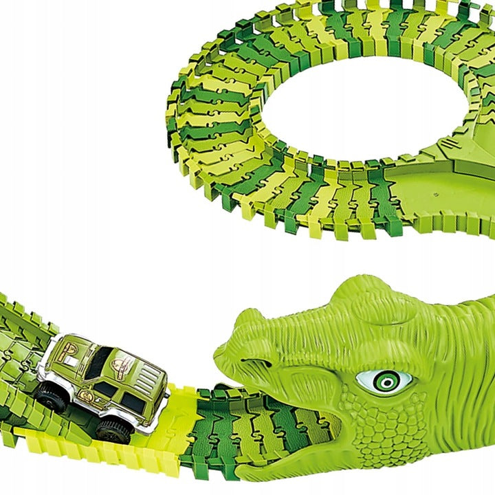 Circuit masinute Dinosaur Park, cu 320 de piese, pista configurabila