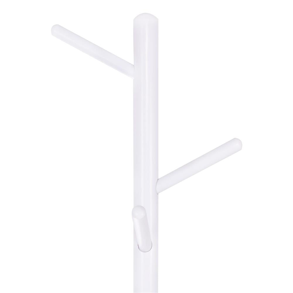 Cuier tip pom din lemn Sersimo, 8 agatatoare, 175cm, alb
