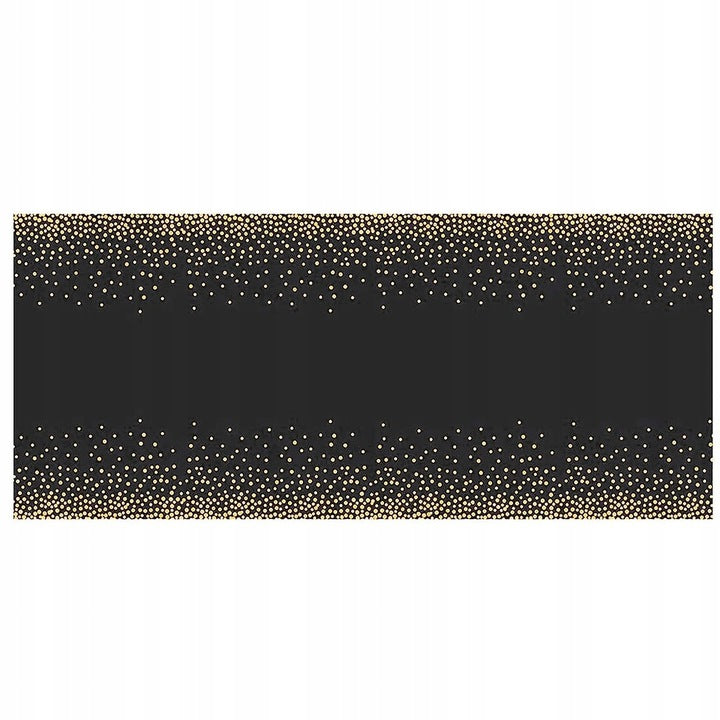 Fata de masa de unica folosinta pentru petreceri, 137x272cm, negru auriu