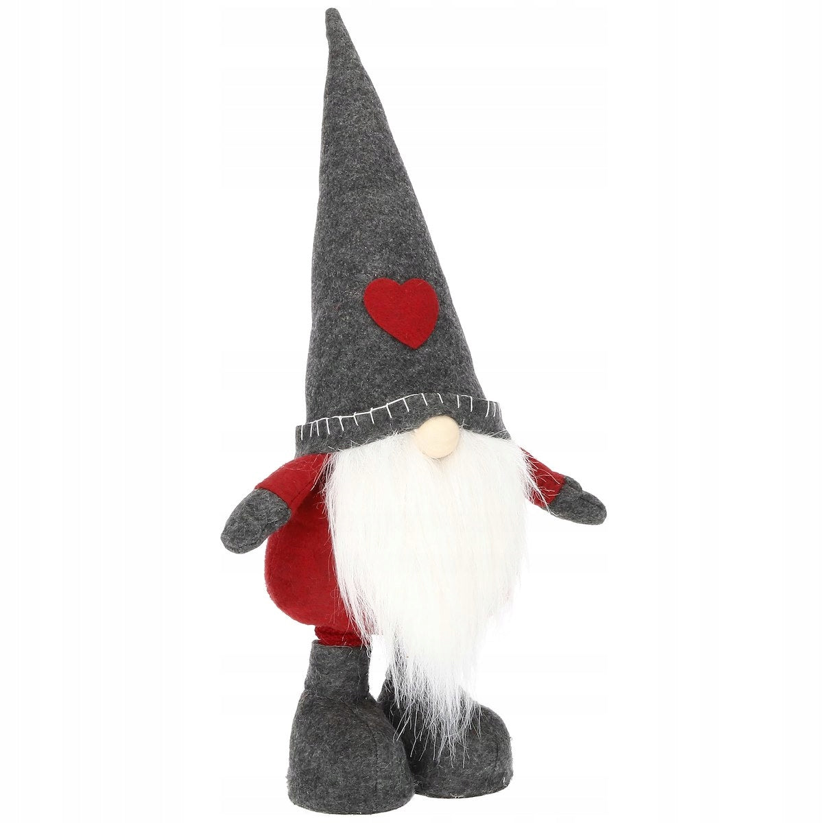 Figurina Craciun, Spiridus, picioare telescopice, inaltime extensibila 52-67cm