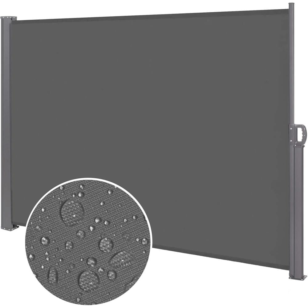 Paravan lateral pentru intimitate, extensibil, sistem fixare inclus, 200x300cm, gri inchis - 5