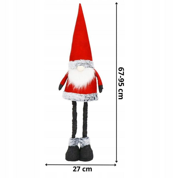 Figurina Craciun, Spiridus, picioare telescopice, inaltime extensibila 67-95cm - 3