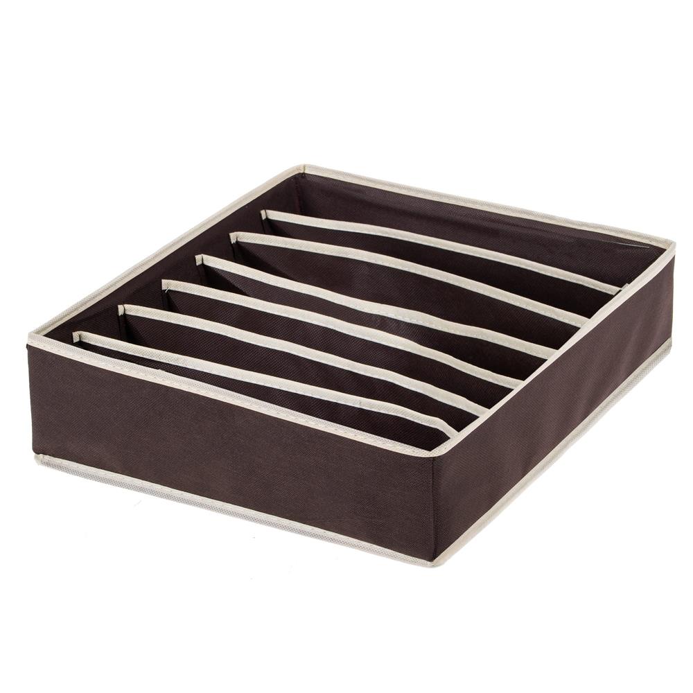 Set 4 organizatoare Sersimo sertar pentru sosete/lenjerie, maro