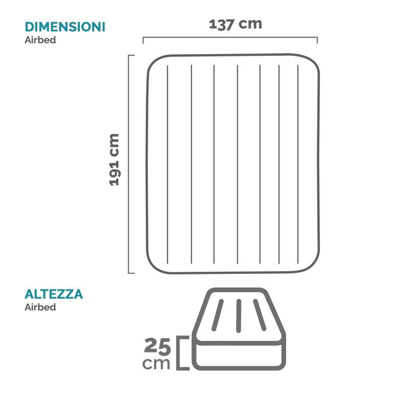 Saltea gonflabila Intex Dura-Beam Downy, 137x191x25cm