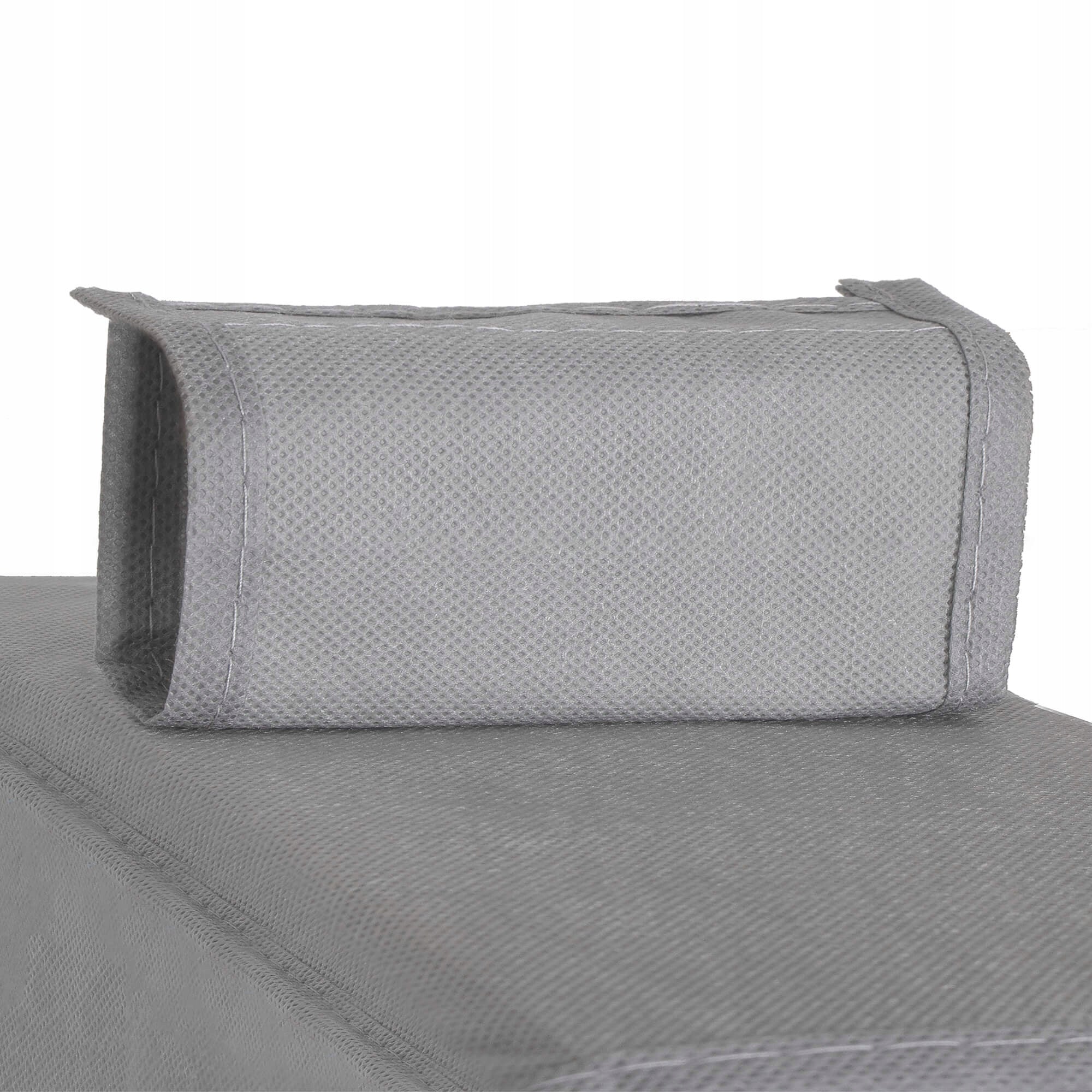 Organizator dulap Sersimo, 6 compartimente, textil, 120cm, gri