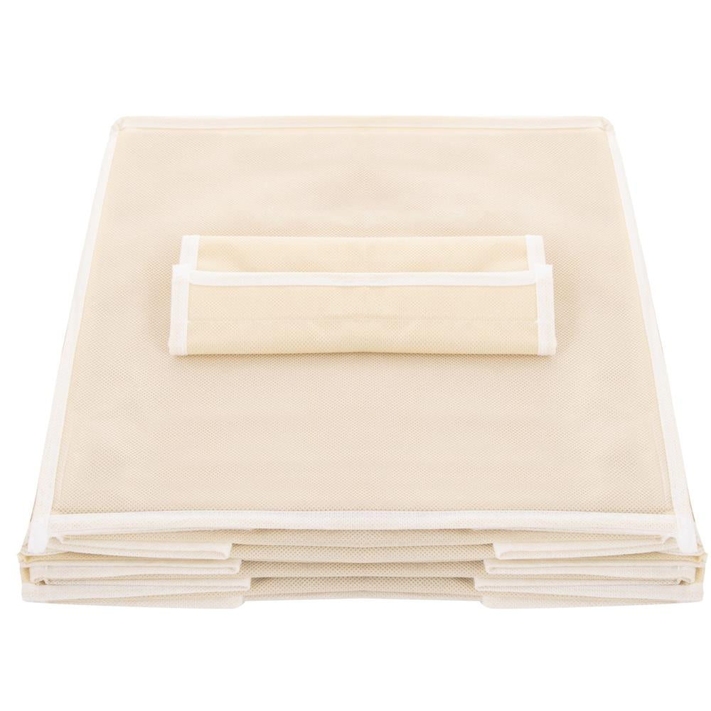Organizator dulap Sersimo, 6 compartimente, textil, 120cm, crem