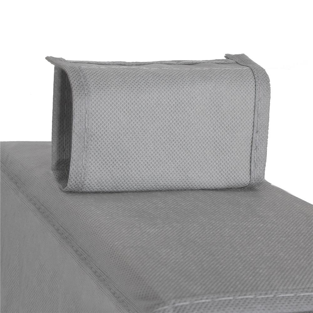 Organizator dulap Sersimo, 10 compartimente, textil, 120cm, gri