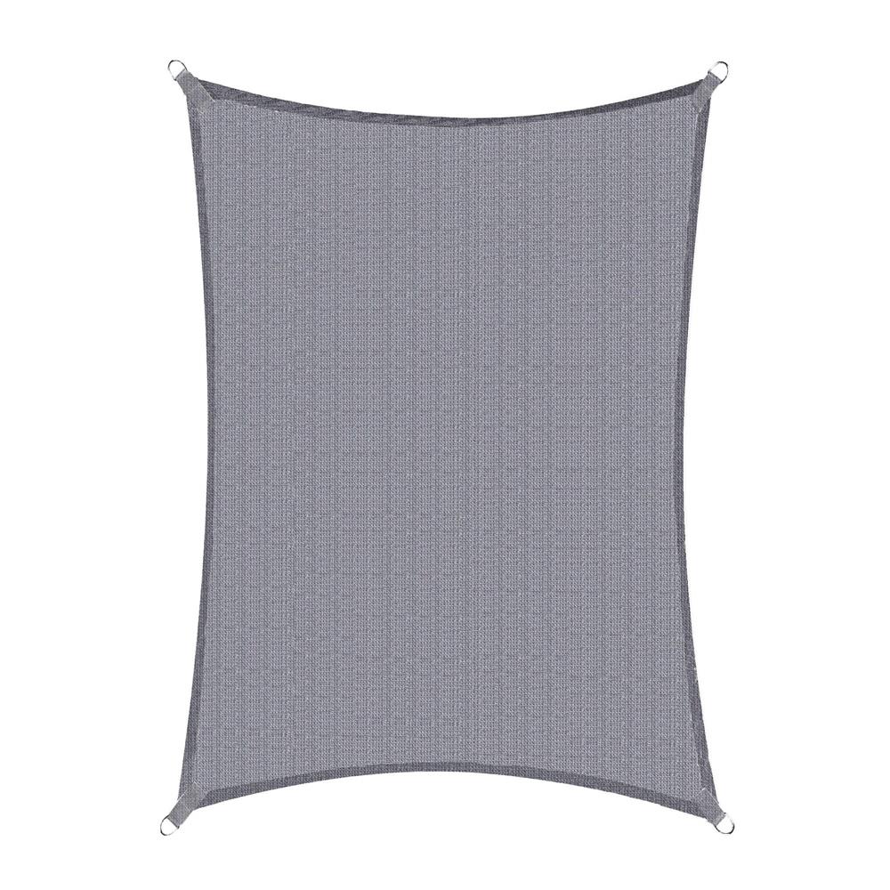 Copertina prelata de soare, dreptunghiulara, impermeabila cu protectie UV, 5x4m, gri deschis