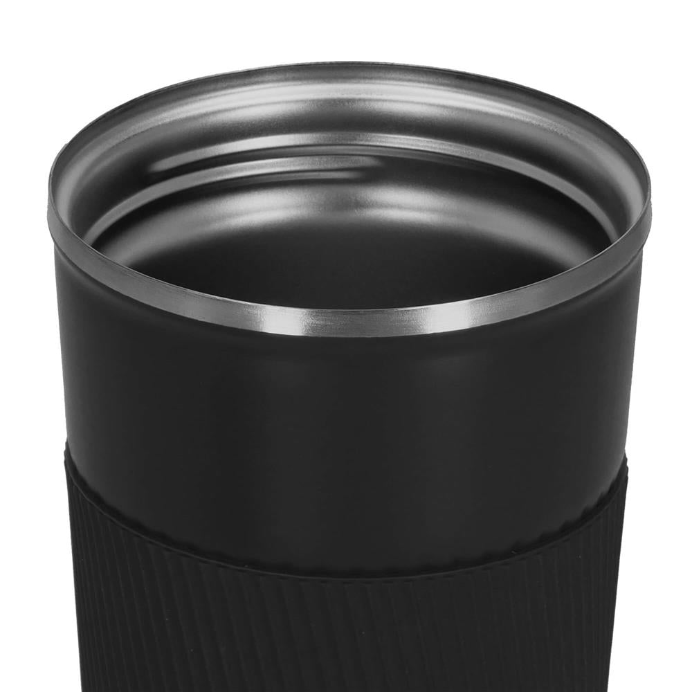 Cana termos calatorie, perete din inox dublu izolat, 500ml, 9x16.5cm, negru