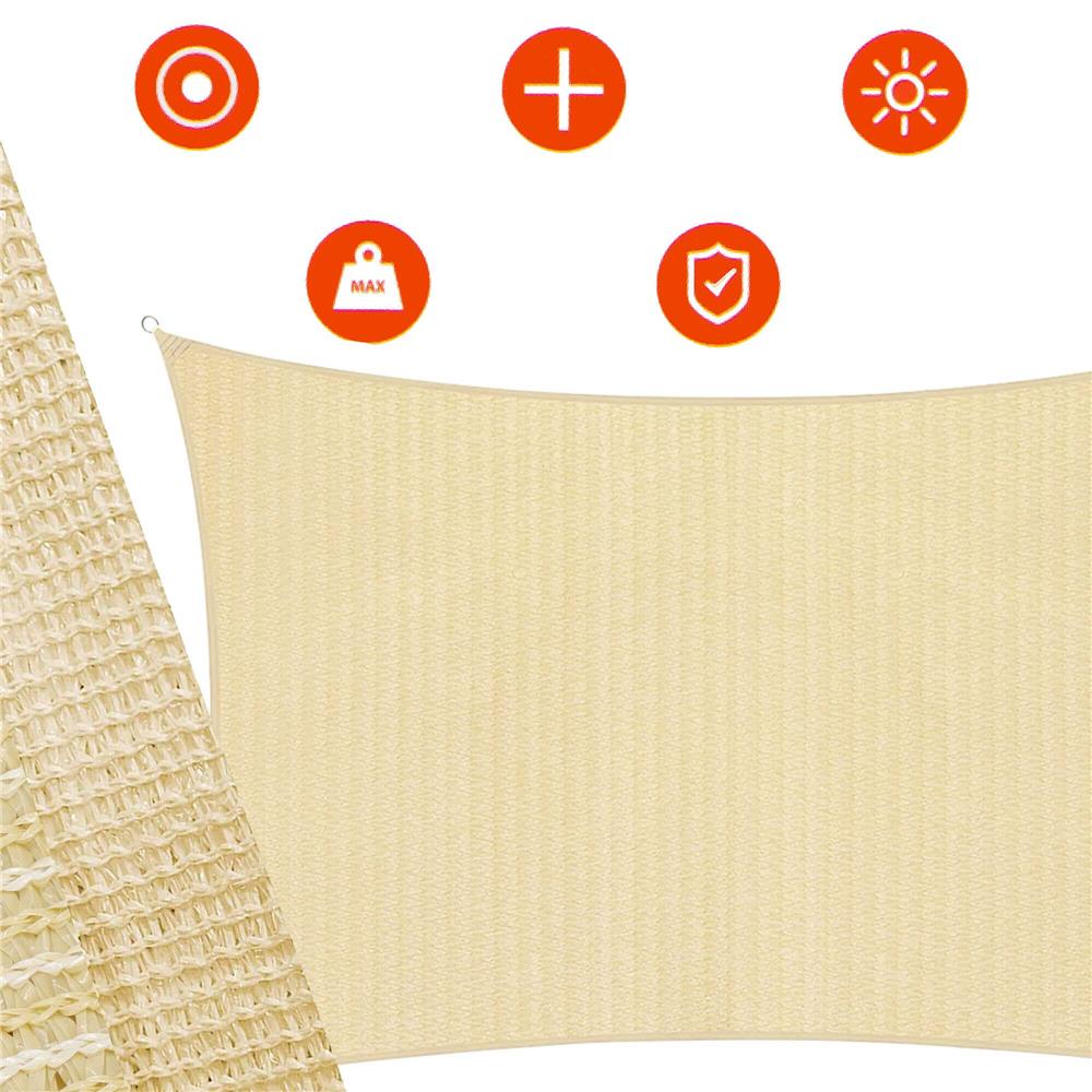 Copertina prelata de soare, dreptunghiulara, impermeabila cu protectie UV, 4x3m, bej