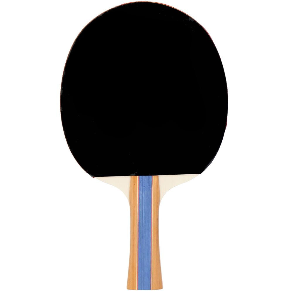 Set 2 palete de ping pong, cu 3 mingi, 25x15cm, negru cu rosu