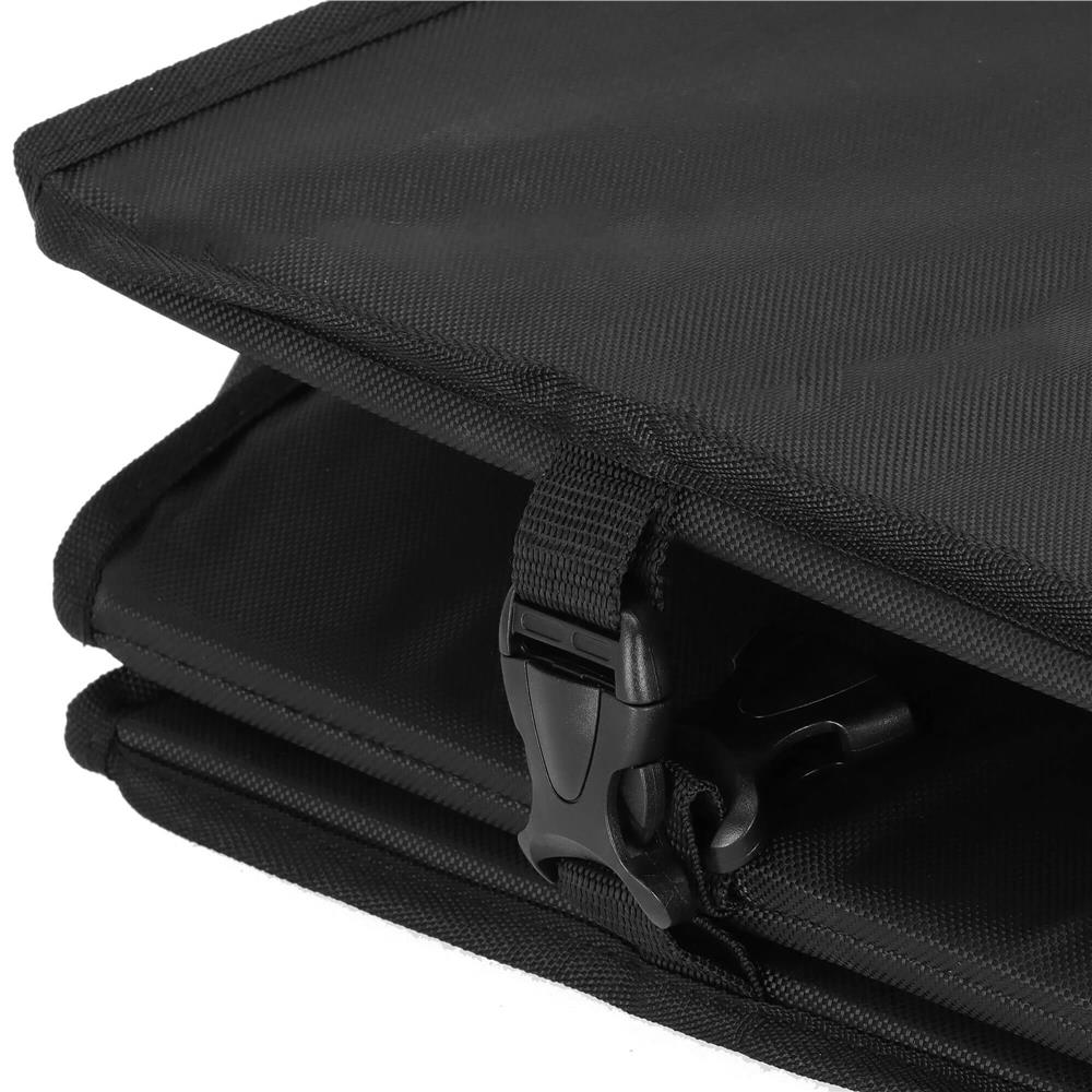 Organizator pentru portbagaj tip lada, cu buzunare laterale, pliabil, 30x58x33cm, negru