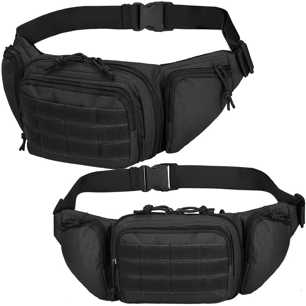 Borseta incapatoare pentru umar sau brau, impermeabila, unisex, 43x15cm, negru
