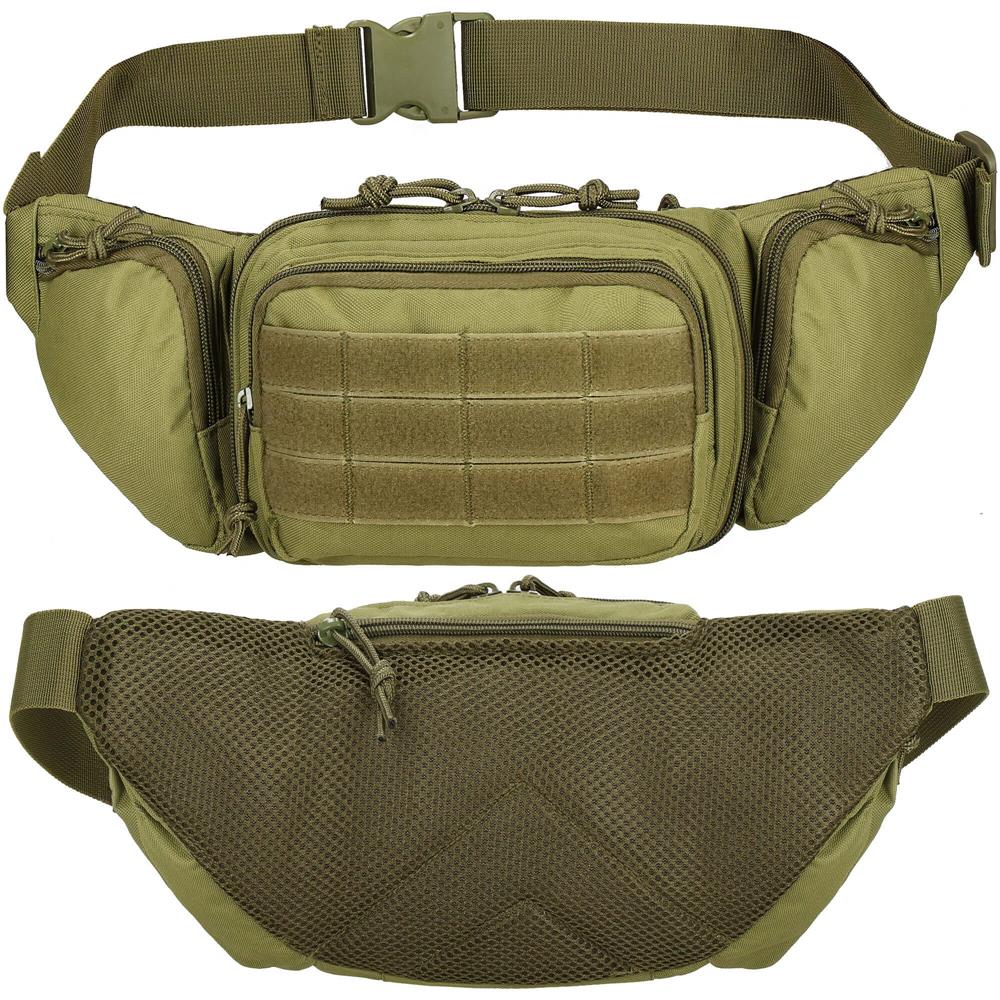 Borseta incapatoare pentru umar sau brau, impermeabila, unisex, 43x15cm, verde