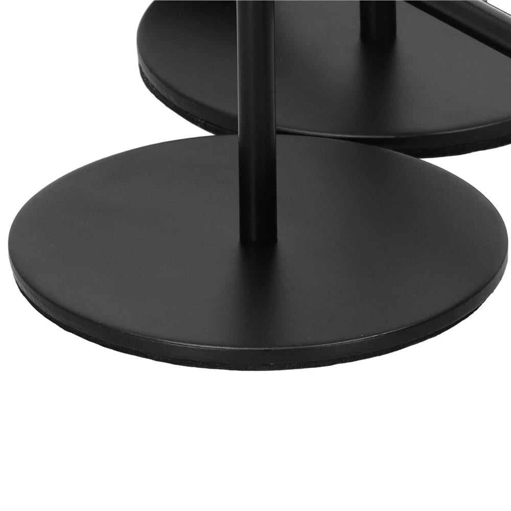 Set 3 suporturi de lumanare din metal, 23, 28 si 33cm, negru