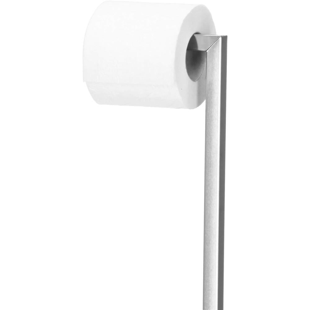 Stand cu perie WC si suport hartie igienica, inox, 75cm, argintiu