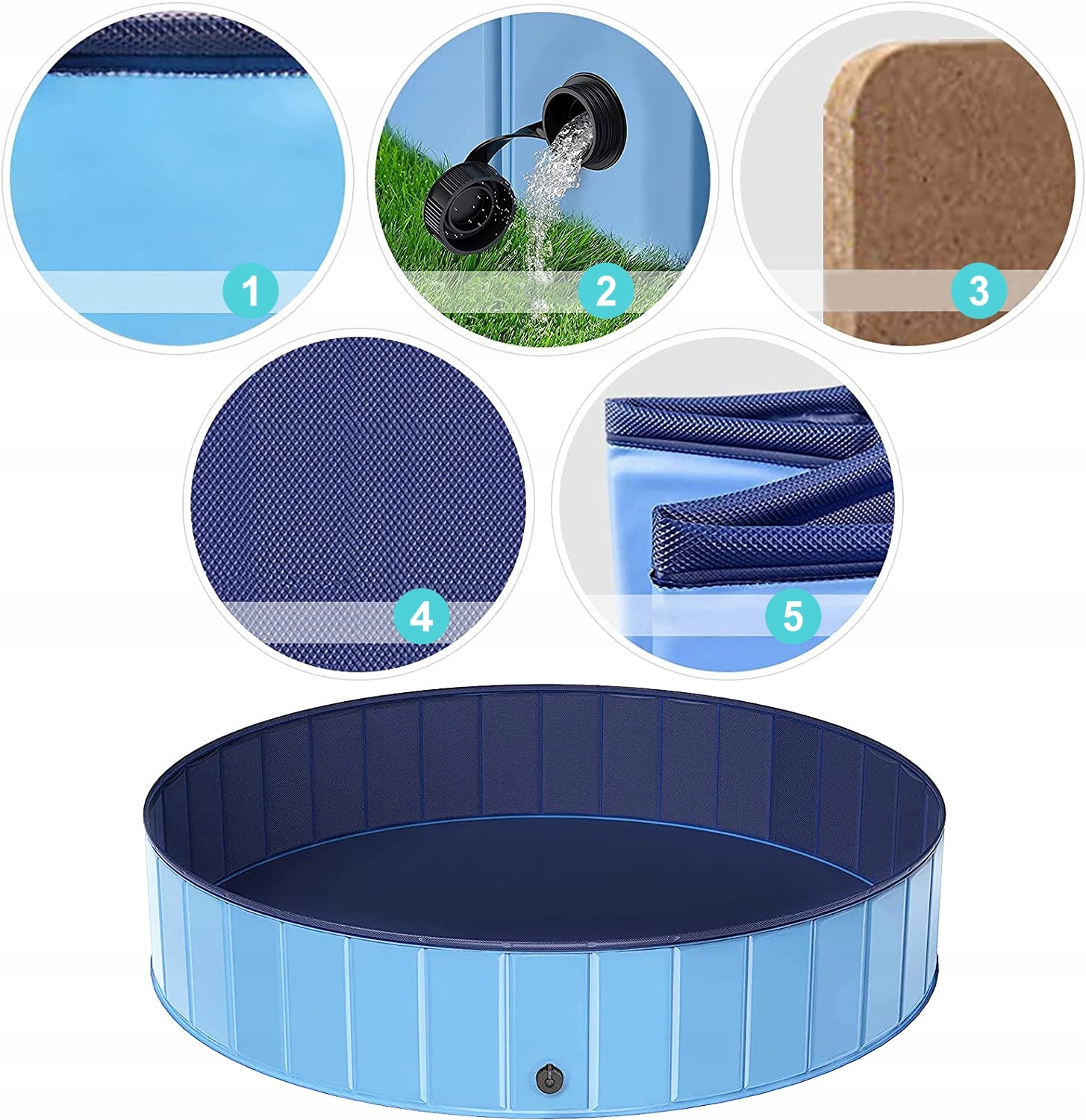 Piscina pentru caini sau copii Sersimo, 100x30 cm, 230litri