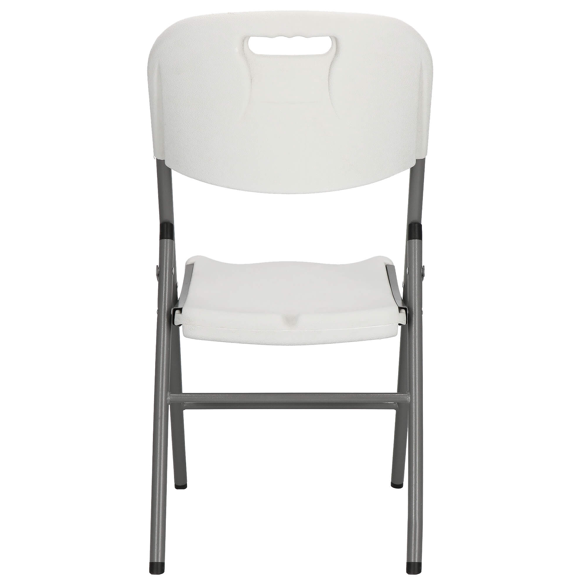 Scaun pliant din plastic pentru catering sau terasa, sarcina 150kg, alb