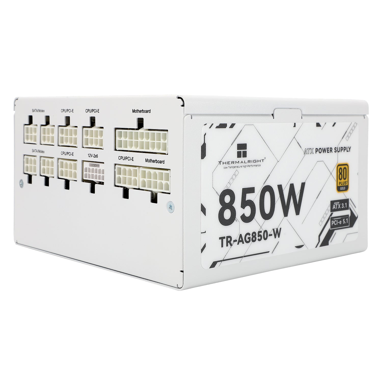 SURSA Thermalright "TR-AG 850", 850W, certificare 80 Plus Gold, modular, fan 120mm, alb, "TR-AG 850-W"