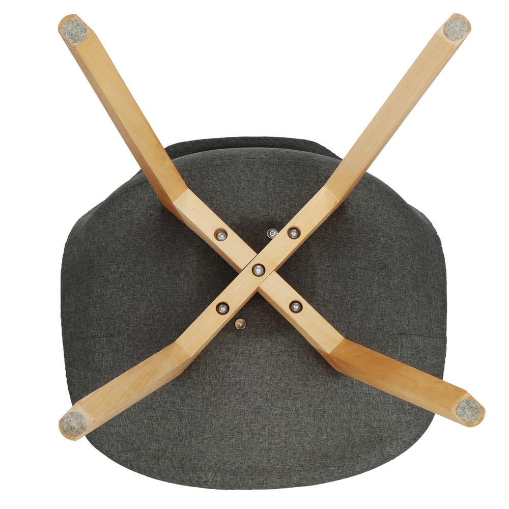 Set 4 scaune dining Verdhe pentru bucatarie tapitat cu material din in, 44x80cm, gri