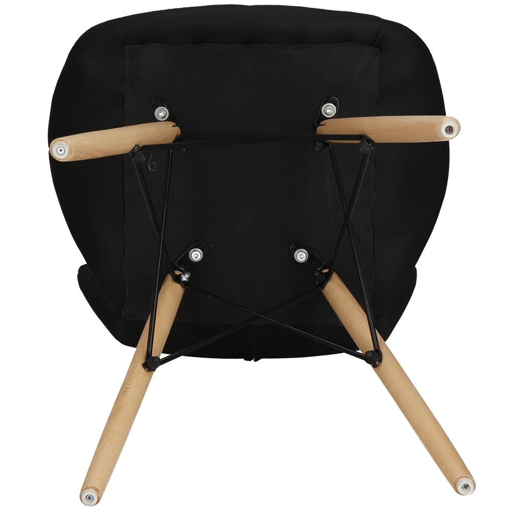 Set 4 scaune dining Torino pentru bucatarie tapitat cu piele ecologica, 40x72cm, negru