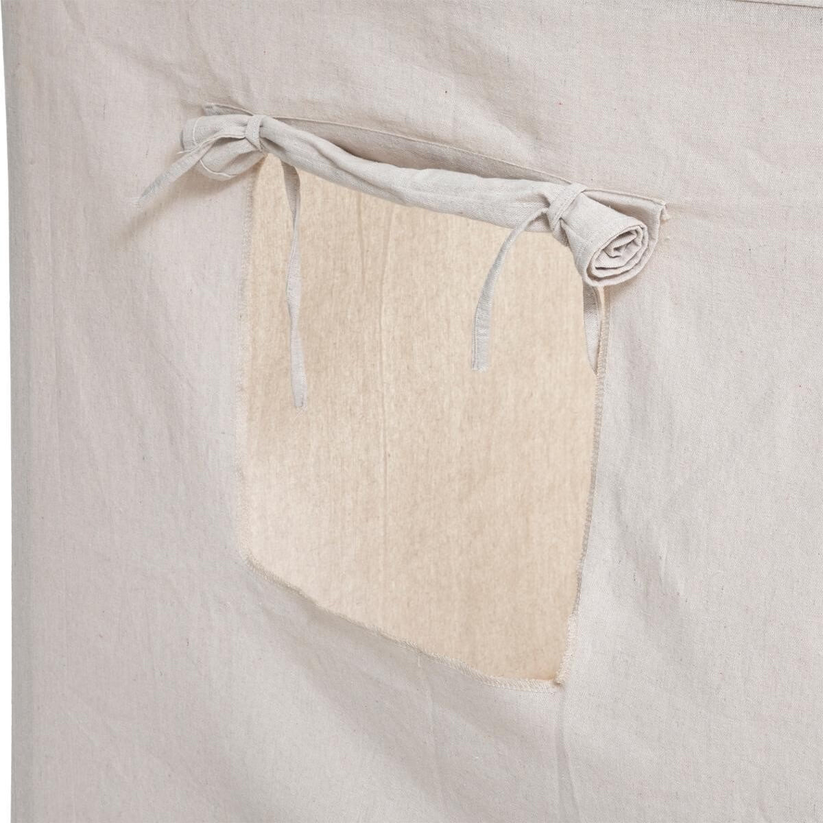 Casuta copii Atmosphera Safari, lemn de pin si panza textila, 77x115 cm, bej
