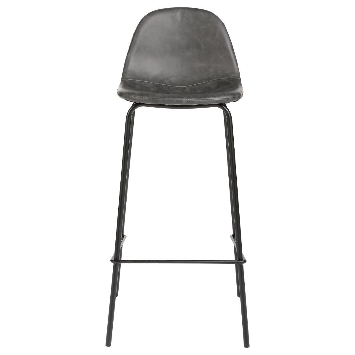 Scaun bar Atmosphera Vladi, cadru metal si lemn, 44x42x95 cm, gri