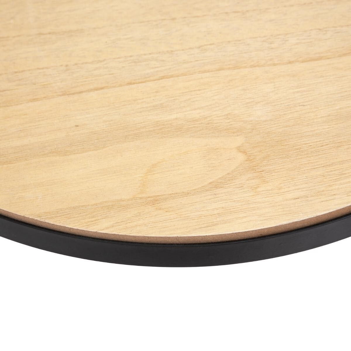 Masuta cafea Atmosphera Meca cu blat sticla si mecanism ceas decorativ, 50x51 cm, negru