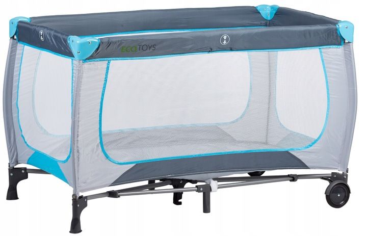 Patut pliabil cu plasa tantari si masuta de infasat, cadru otel, 126x66x77 cm, gri