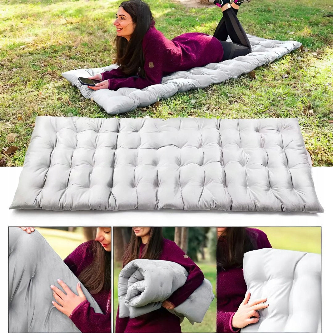 Perna sezlong 145x52 cm, impermeabila, cu snururi de prindere, textil rezistent, gri