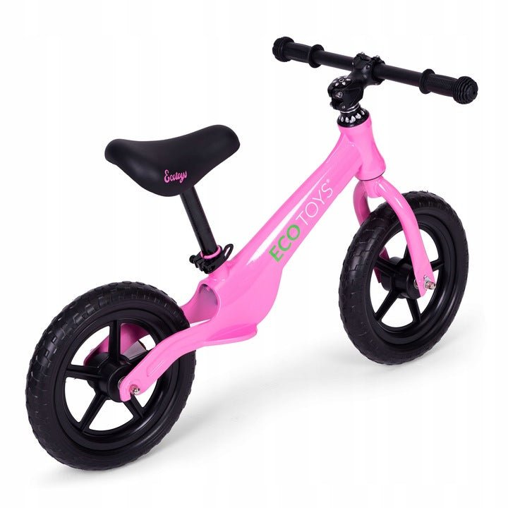 Bicicleta fara pedale pentru copii 86x47x51 cm, sa reglabila, cadru otel, roti EVA, roz