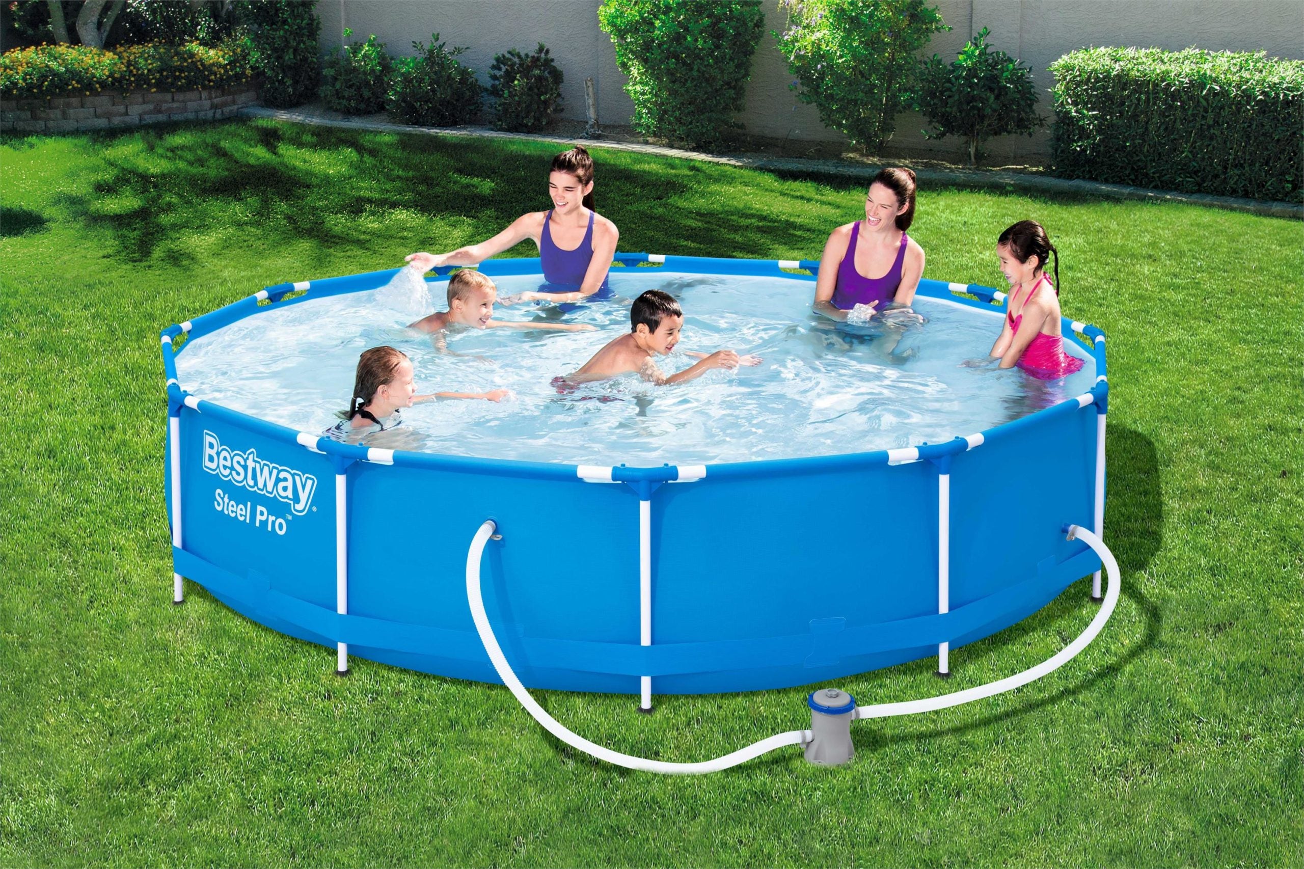 Piscina cadru metalic Bestway, 366x76 cm, 6500 litri, cu pompa de filtrare
