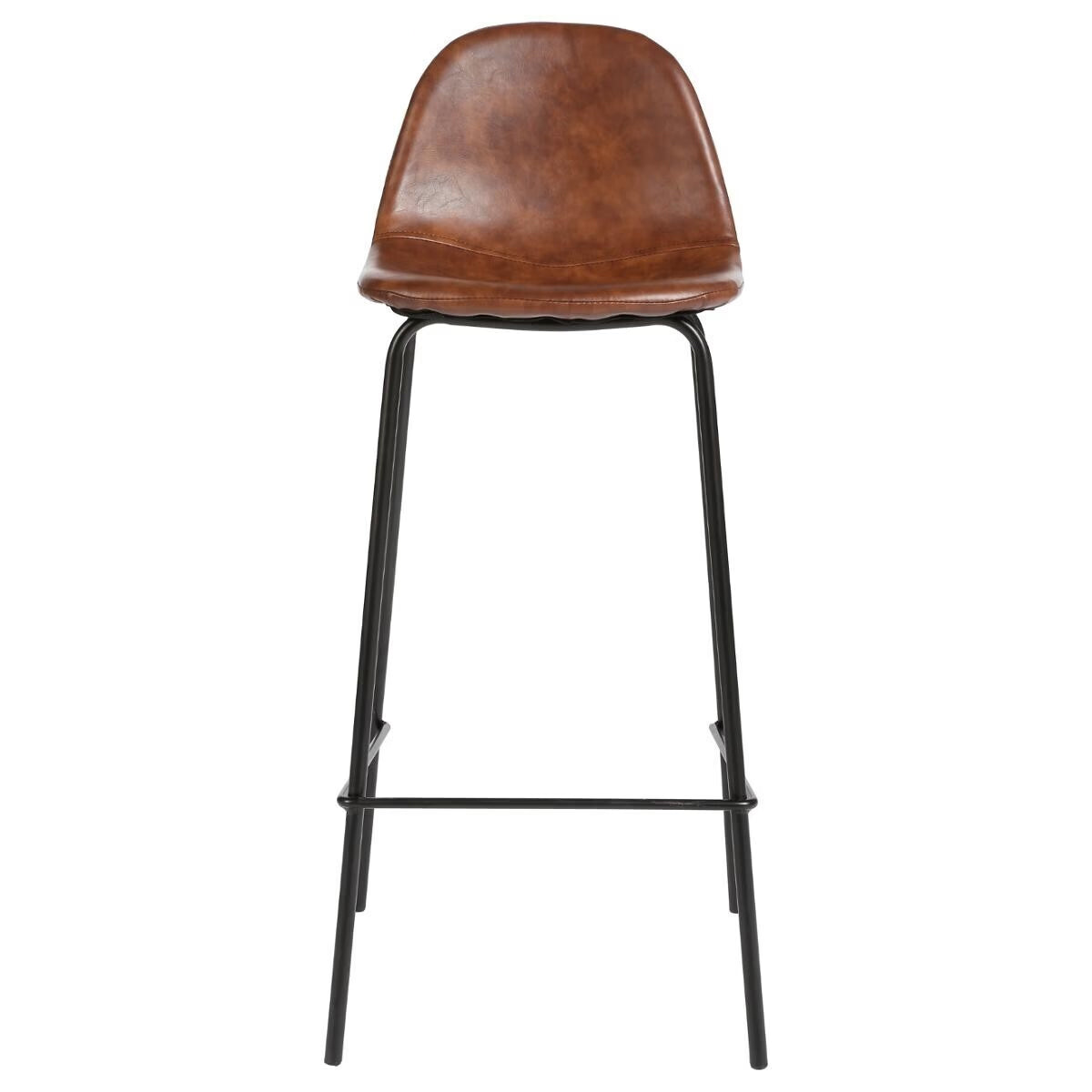 Scaun bar Atmosphera Vladi, cadru metal si lemn, 44x42x95 cm, maro