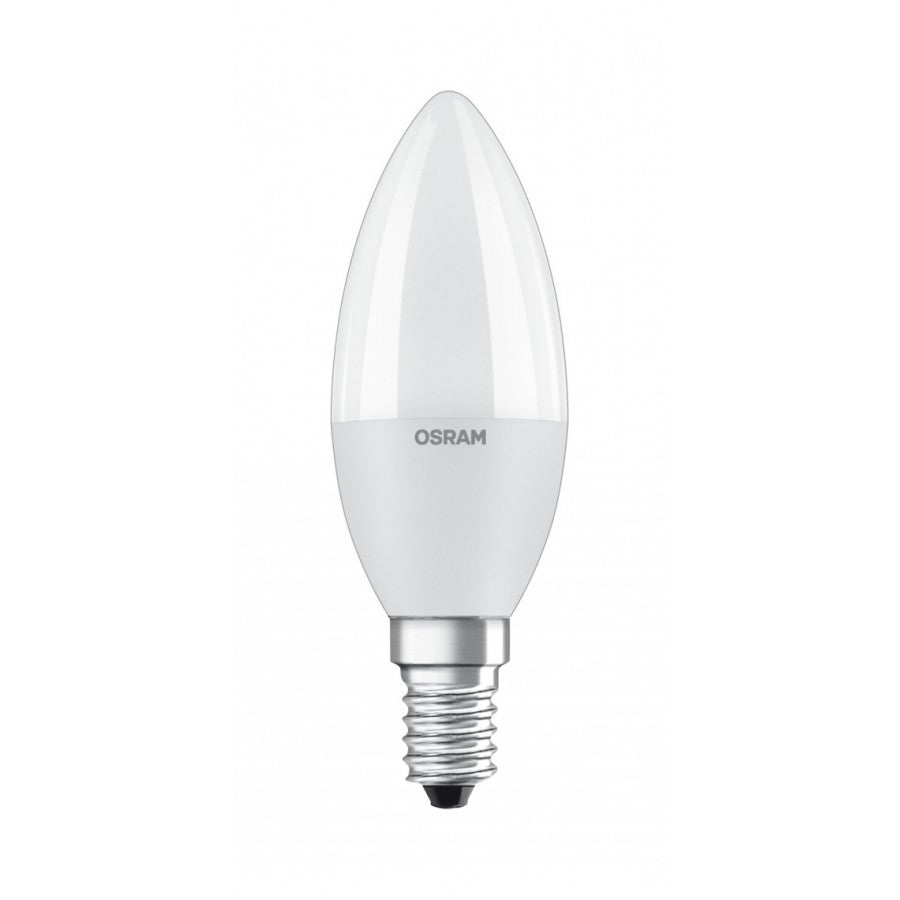 BEC LED Osram, soclu E14, putere 7W, forma lumanare, lumina alb calda, alimentare 220 - 240 V, "000004058075152915"