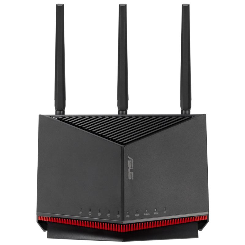 Router Asus Dual-Band RT-BE86U, WIFI-7, Standarde wireless: IEEE 802.11a, IEEE 802.11b, IEEE 802.11g, WiFi 4 (802.11n), WiFi 5 (802.11ac), WiFi 6 (802.11ax), WiFi 7 (802.11be), IPv4, IPv6, Segment Produs: BE6800, Viteza wireless: 1032+5764 Mbps, 4 x anten
