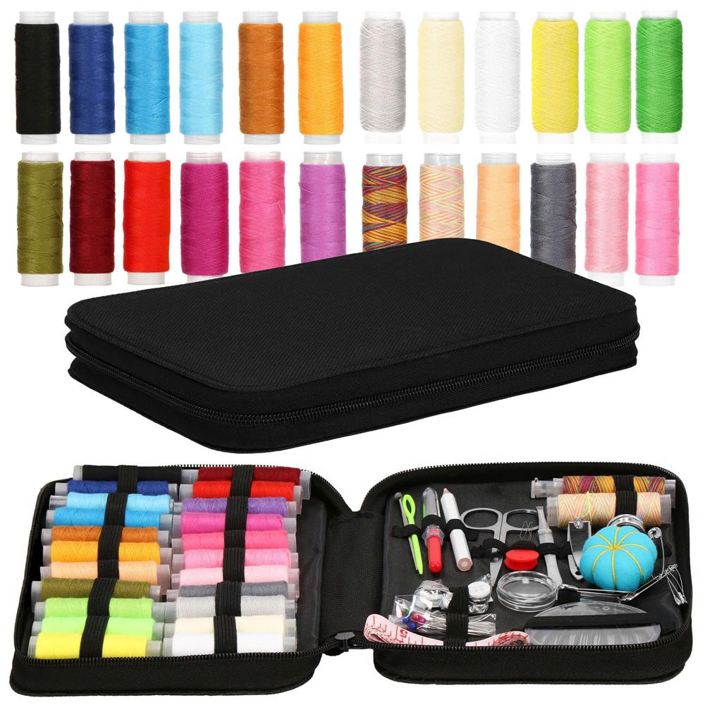 Set articole de cusut cu geanta de depozitare, 100 piese