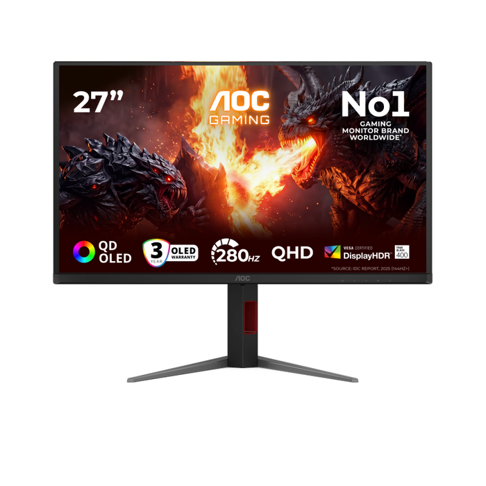 Monitor Gaming AOC Q27G4ZD, 26.5", 2560 x 1440 pixeli, Black, 3 ani Garantie