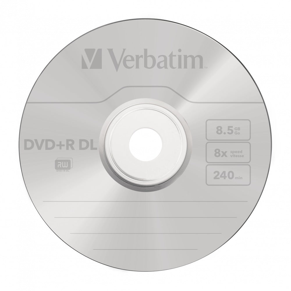 DVD+R VERBATIM 8.5GB, 240min, viteza 8x, 50 buc, Double Layer, spindle, "Matt Silver" "43758"