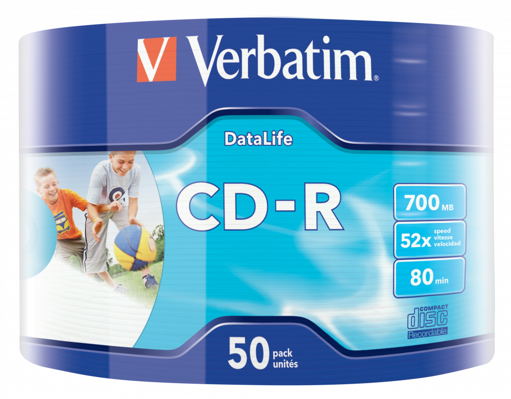 CD-R VERBATIM 700MB, VITEZA 52X, WRAPPED 50 BUC, "43794"