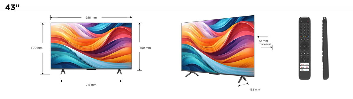Qled TV 4K 43(109cm) TCL 43T7B (Model 