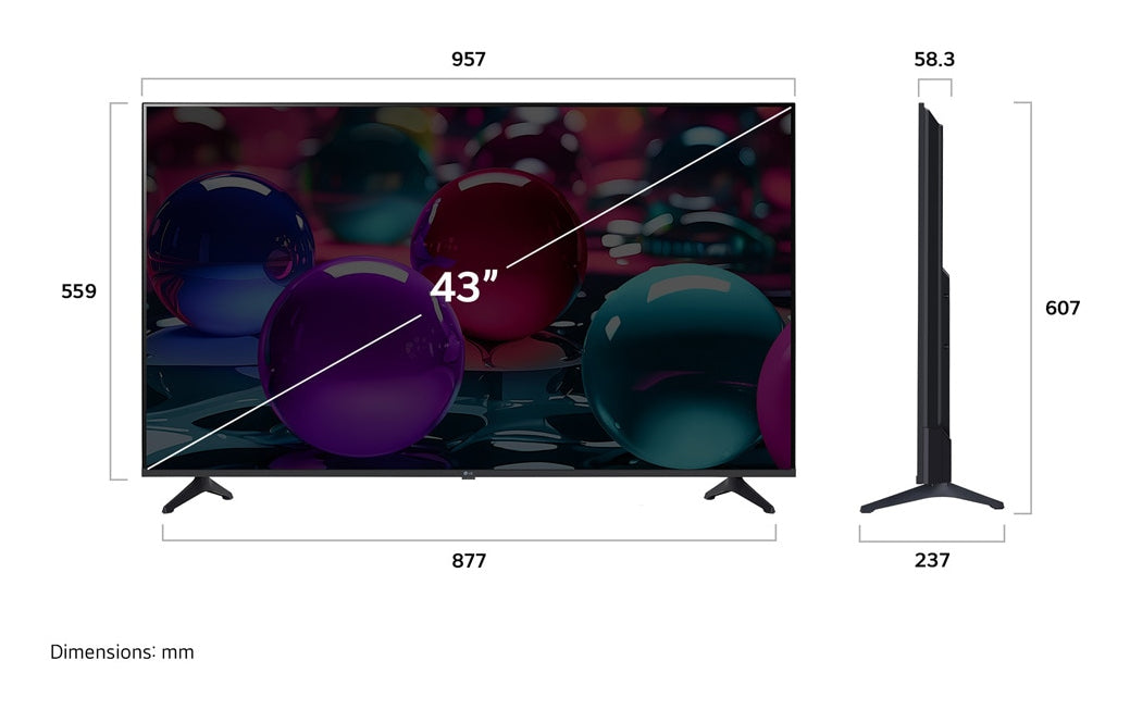 Smart TV 43UA73003LA Seria UA73 108cm 4K UHD HDR "43UA73003LA"
