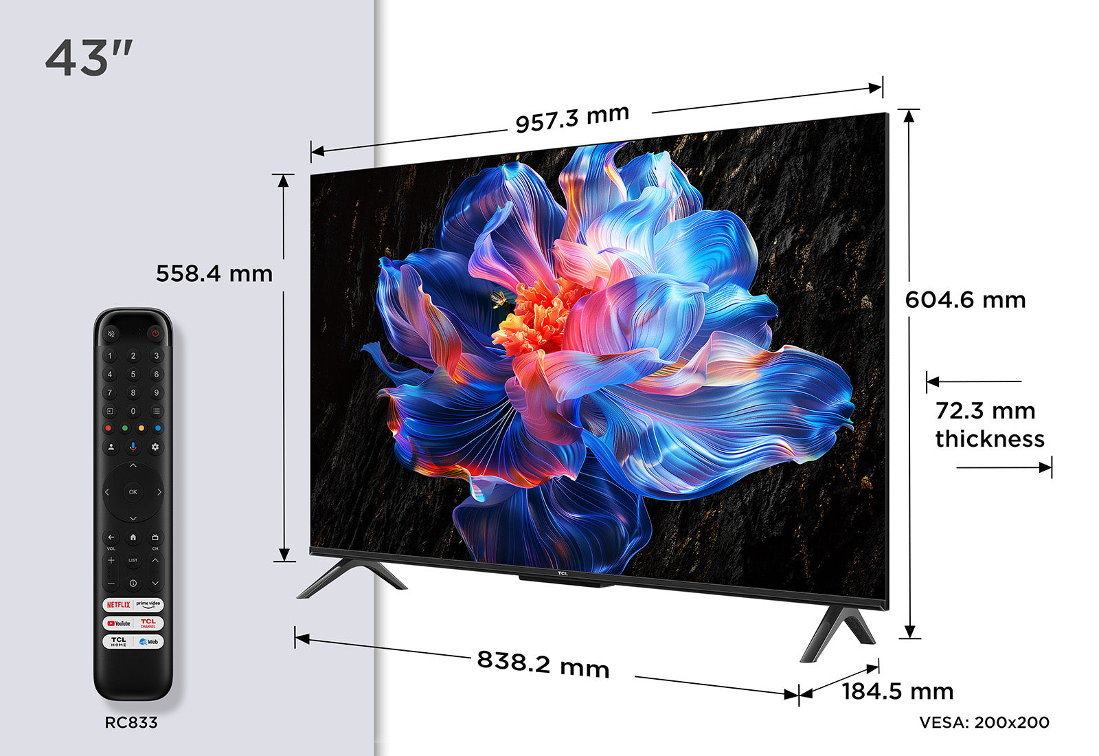 LED TV 4K 43(108 cm) TCL 43V6C "43V6C"