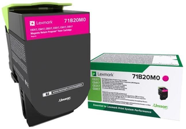 Toner Original Lexmark Magenta, 71B20M0, pentru CX317|CS317|CX417|CS417, 2.5K, , "71B20M0"