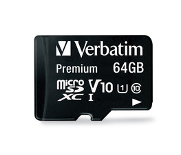 MEMORIE MICRO SDXC VERBATIM 64GB C10 "44084"