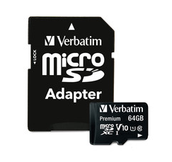 MEMORIE MICRO SDXC VERBATIM 64GB C10 "44084"
