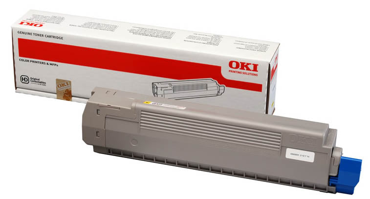 Toner Original OKI Yellow, 44643001, pentru C801, 7.3K,