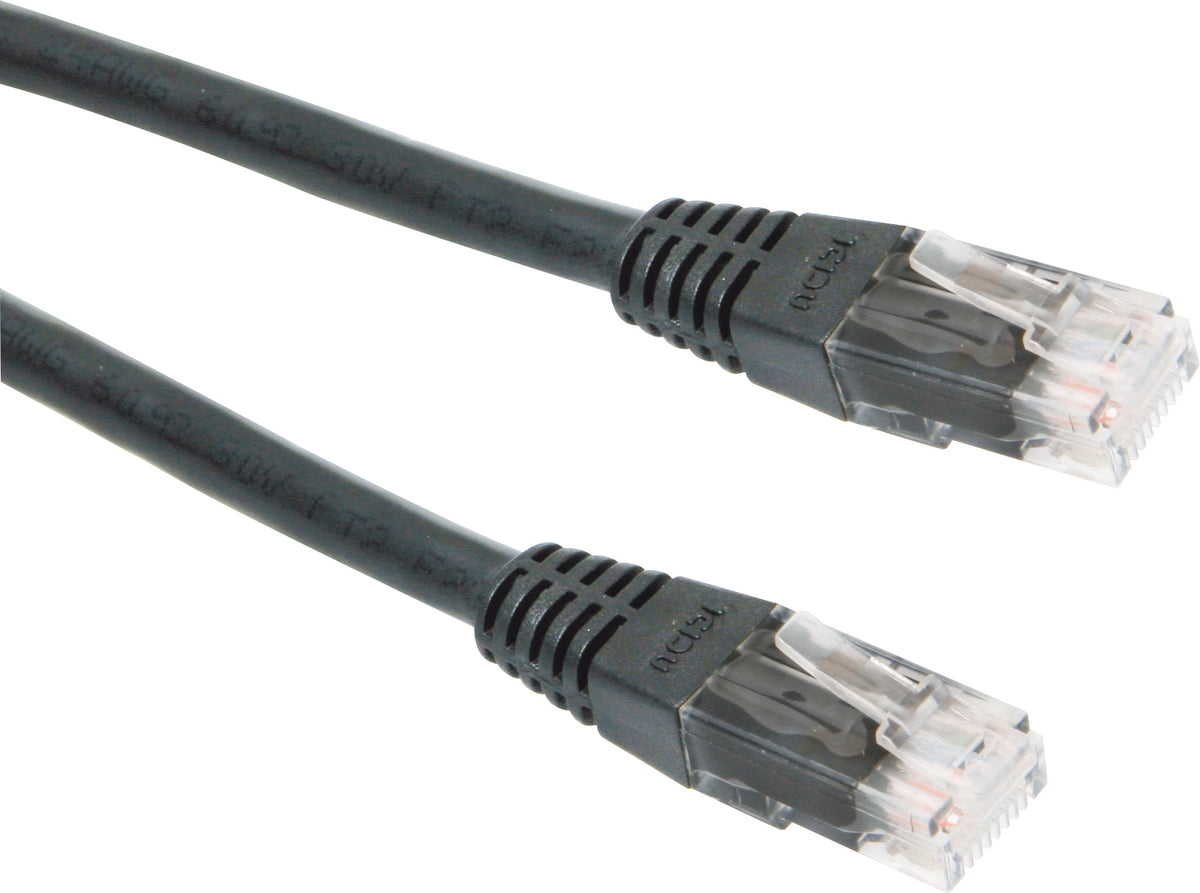 PATCH CORD UTP Gembird Cat5e, cupru-aluminiu, 0.5 m, negru, AWG26, 