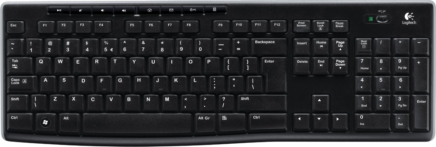 TASTATURA LOGITECH wireless, multimedia, 8 taste multimedia, black, "K270" "920-003738"
